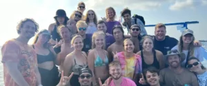 Crystal Dive Divemaster Trainees happy on the boat