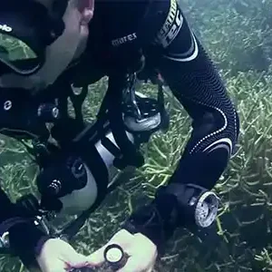 Crystal Dive decompression diver specialty course student with stage bottle