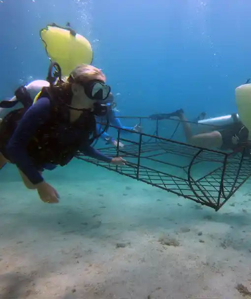 Duikers bergen objecten in onze specialiteitscursus Search and Recovery in Thailand