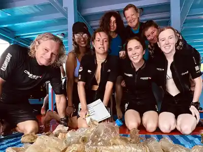Marine Conservation Divers after a Debris Dive