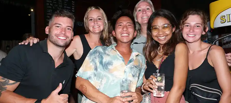 Crystal Dive Crew on an evening out